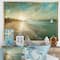 Designart - Coastal Pastel Horizon - Nautical & Coastal Canvas in Gold Frame
